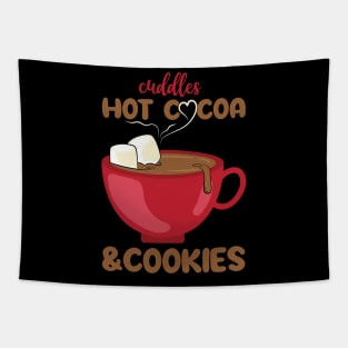Cuddles Hot Cocoa and cookies Tapestry