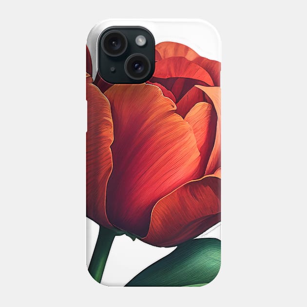 Red Tulip Phone Case by Mixtgifts