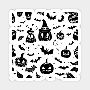 Happy Halloween typography poster with handwritten calligraphy text illustration Magnet