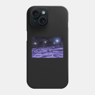 Asteroids in space nebula Phone Case