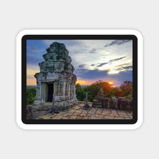 Temple Ruins at Sunset, Cambodia Magnet