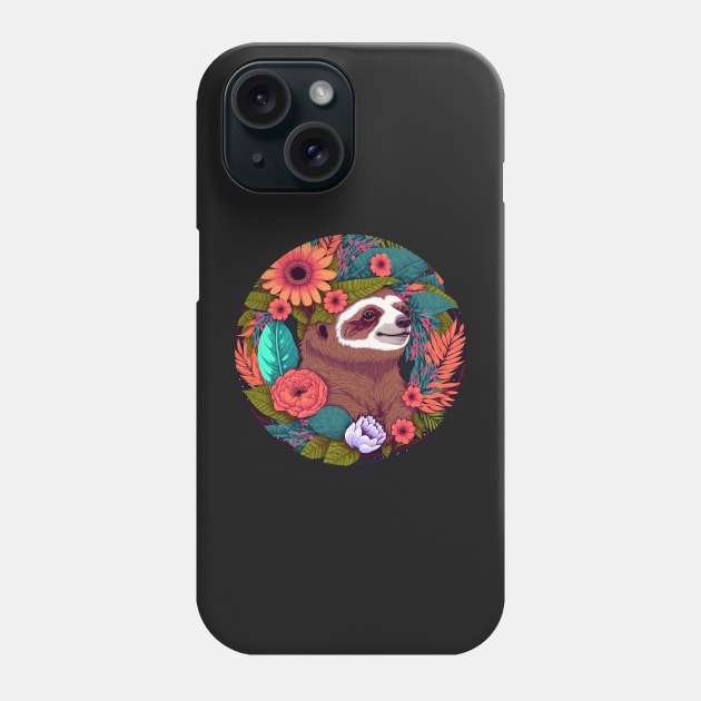 Bringing Smiles: Cool and Adorable Sloth Phone Case by ceemyvision