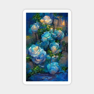 Blue roses Magnet