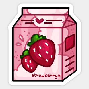 Strawberry Milkshake Stickers Teepublic