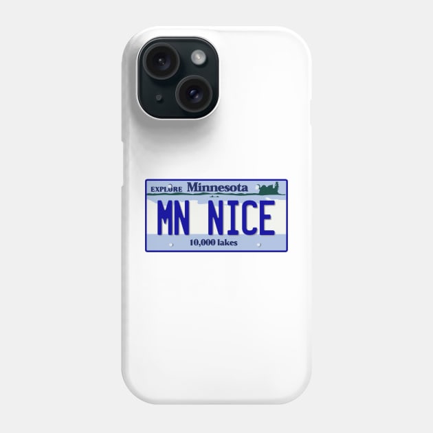 Minnesota Nice License Plate Phone Case by zsonn