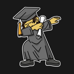 Asian boy student dab dabbing graduation school T-Shirt