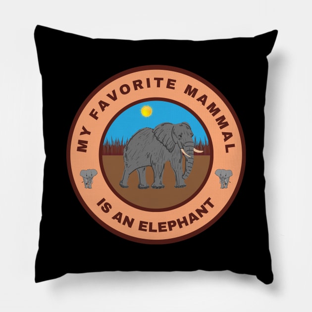 My favorite mammal is an Elephant Pillow by InspiredCreative