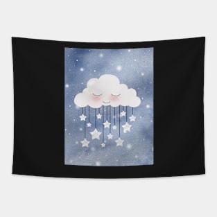 Blue Cloud Tapestry