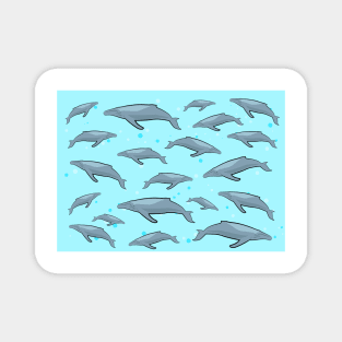 Blue Whale Pattern Magnet