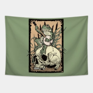 Victorian Frog with Banjo Tapestry