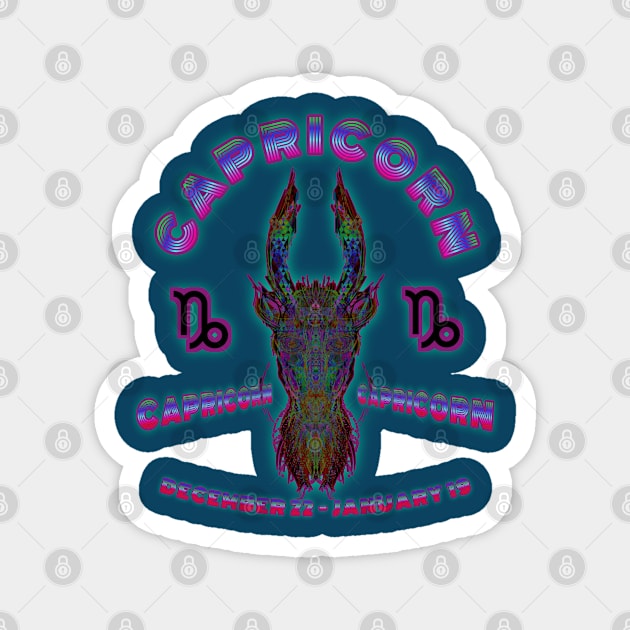 Capricorn 2a Teal Magnet by Boogie 72