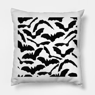 Halloween Bats - Black Pillow