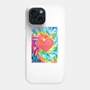 Tie Dye Heart - 70's love Phone Case