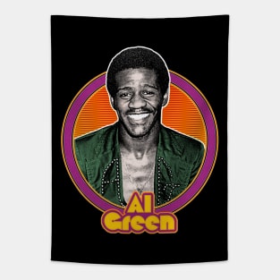 Al Green / Retro Aesthetic 70s Style Fan Design Tapestry