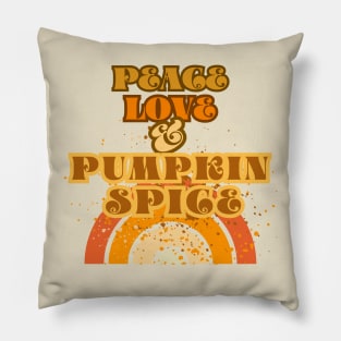 Peace, Love and Pumpkin Spice - Lightly Spice Dusted Version Pillow