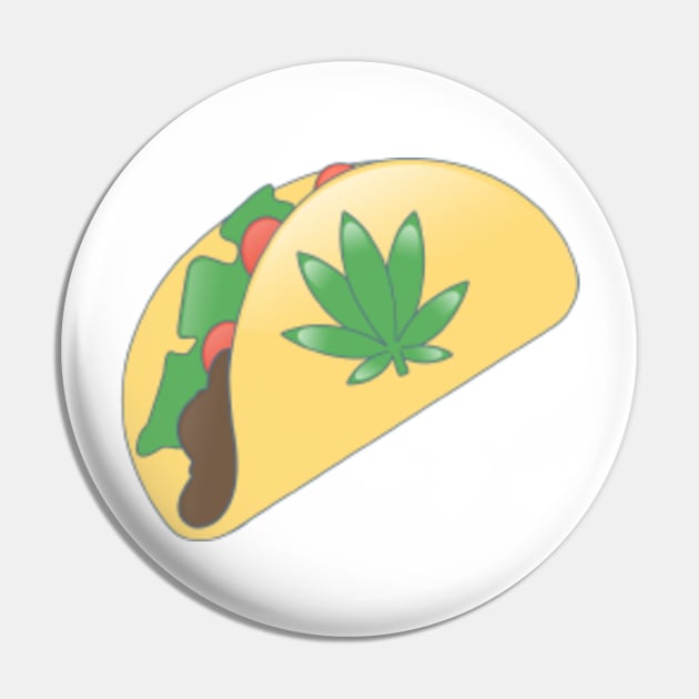 Weed Taco Pin by VibinEmoji