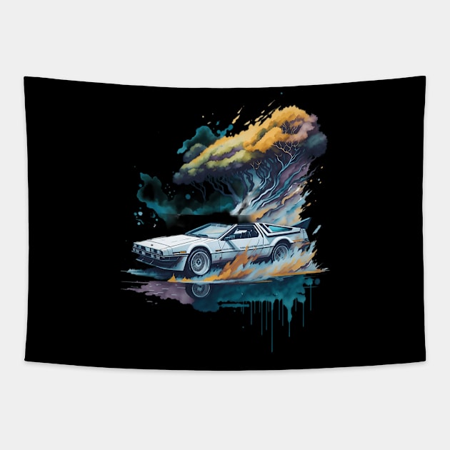 Summer Art DMC DeLorean Tapestry by Shop Goods