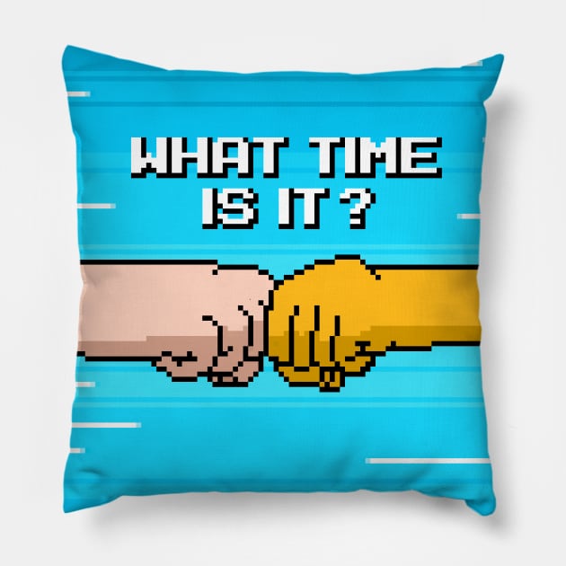 What Time Is It? Adventure Time pixel art Pillow by PXLFLX