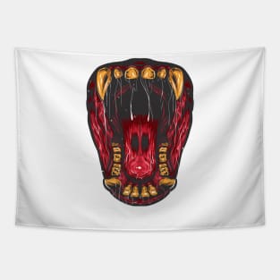 Funny Beast Mouth for Masks Tapestry