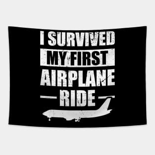 Funny I Survived My First Airplane Ride Tapestry