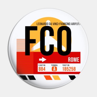 Rome (FCO) Airport // Sunset Baggage Tag Pin