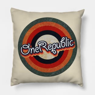 Retro Color Typography Faded Style OneRepublic Pillow