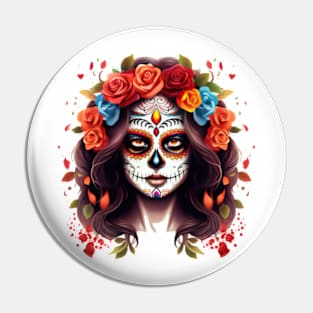 Day of the Dead Woman #4 Pin