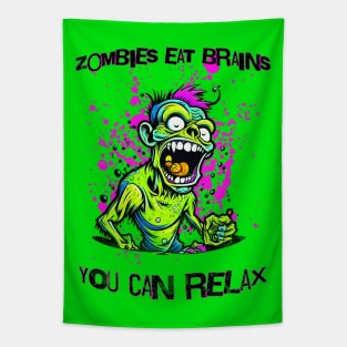 Zombies Eat Brains Tapestry