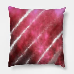 Pink Marron watercolor abstract art Pillow