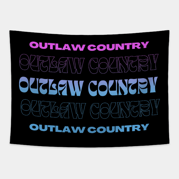 Outlaw Country // Typography Fan Art Design Tapestry by bambangbuta