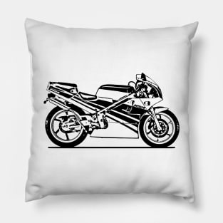 NSR250 Motorcycle Sketch Art Pillow