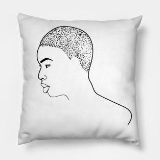 African Face Profile Pillow