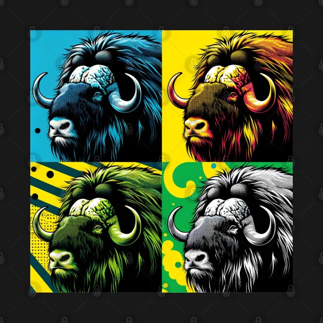 Arctic Vanguard Pop Art Musk Ox - Bold Wilderness by PawPopArt