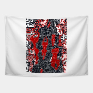 Bodily Milky Way (Black,Red,White) Tapestry