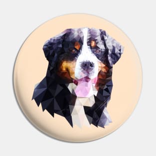 Bernese Mountain Dog (Low Poly) Pin