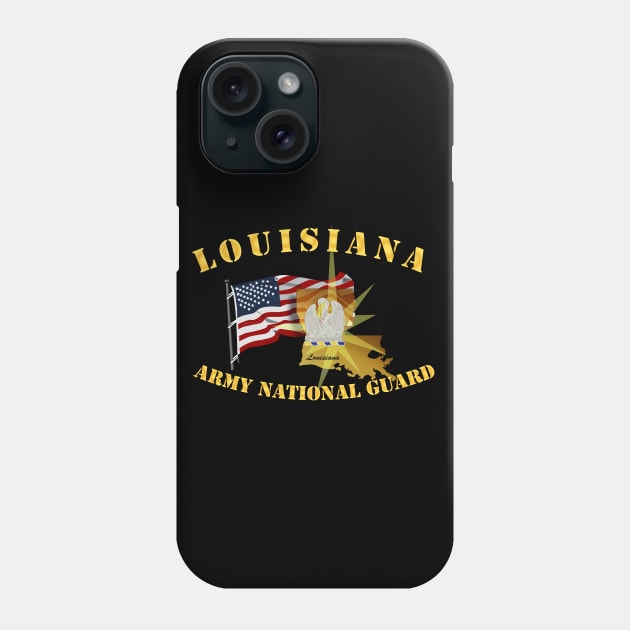 Louisiana - ARNG w Flag Phone Case by twix123844