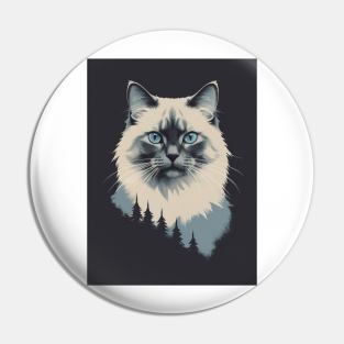 Ragdoll Cat 2 - Japanese Retro Art Pin