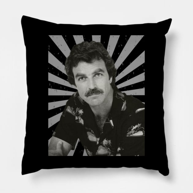 Retro Selleck Pillow by Tiru Store 