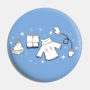 Winter weather snow lover cartoon illustration Pin