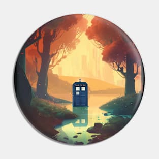 Tardis in Enchanted Forest Pin