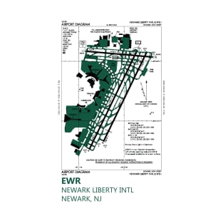 Airport Diagram - Newark Liberty Intl (EWR) T-Shirt