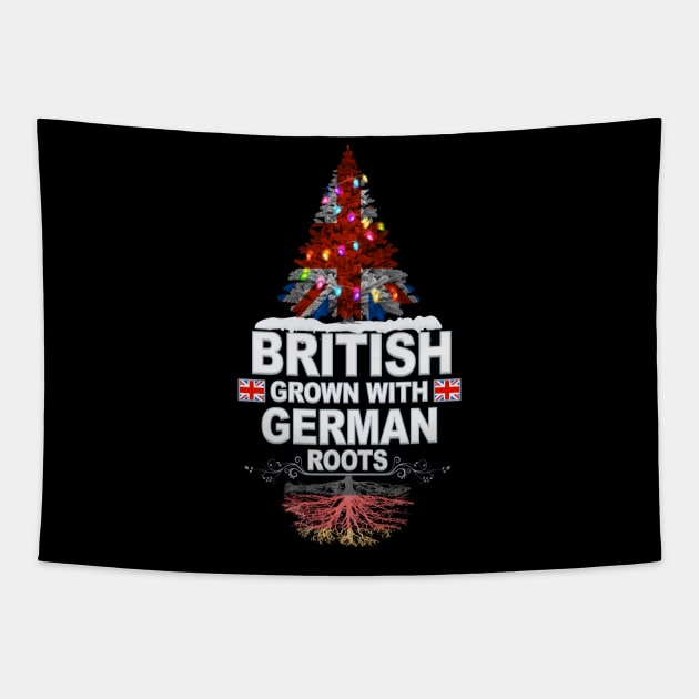 British Grown With German Roots - Gift for German With Roots From Germany Tapestry by Country Flags