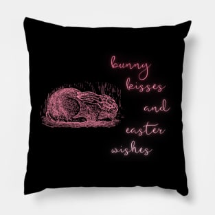 Bunny Kisses and Easter Wishes Pillow