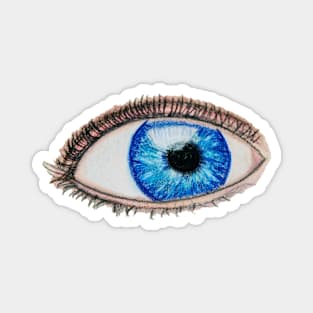 Blue eye with reflection Magnet