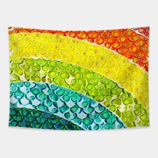 Rainbow Droplet Pattern Tapestry