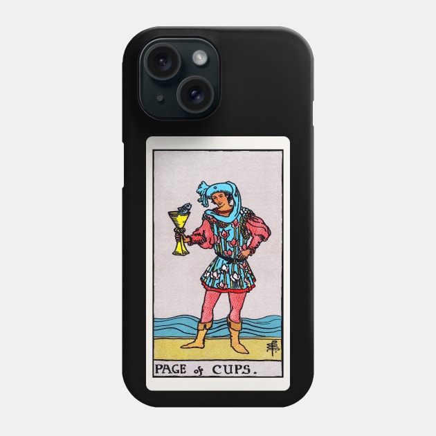 Card #46 - Page Of Cups - Rider Waite Smith Tarot Phone Case by RetroFitted