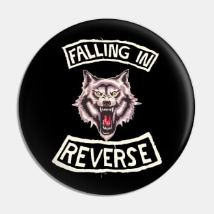 wolf scare retro vintage falling in reverse tour text white black shirt gift fans logo text Pin