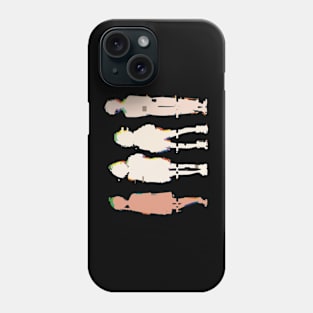 WEP4 Wonder Egg Priority anime main characters Neiru aonuma, Ai ooto, Rika kawai, Momoe sawaki Brown, blue, blonde, red hair girls Cool GLITCH SILHOUETTE x Animangapoi august 2023 Phone Case