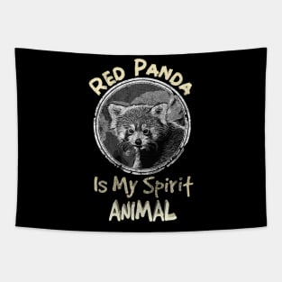 Red Panda is my Spirt Animal Vintage Distressed Cute Gifts Tapestry