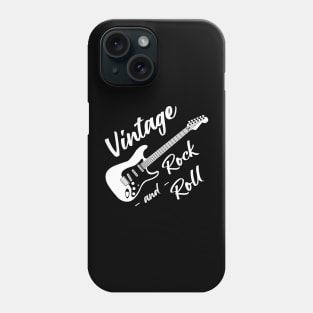 Vintage Rock and Roll art with electric guitar Phone Case